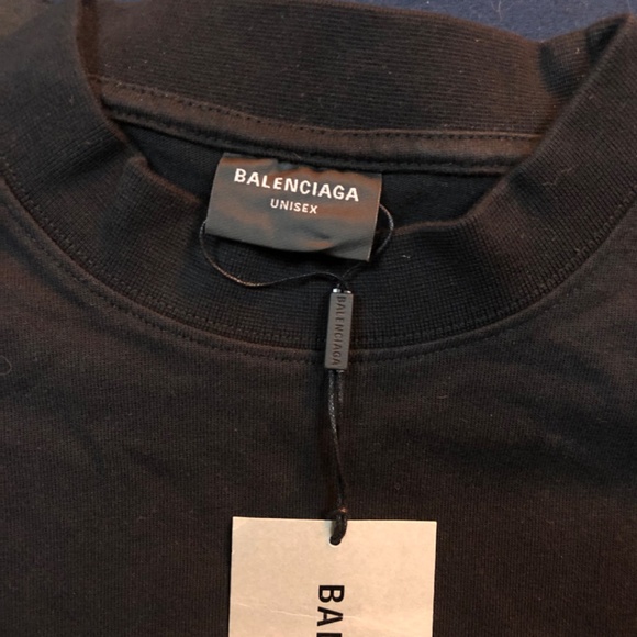 Balenciaga Crypto T-shirt Size Medium Unisex NWT Unused Black - Picture 4 of 5